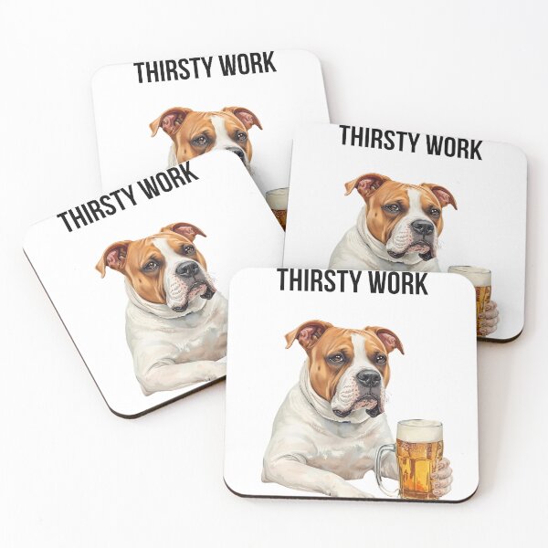 Item preview, Staffy Paws & Pints | Funny Dog Beer Lover Design designed and sold by Pixels & Paws.