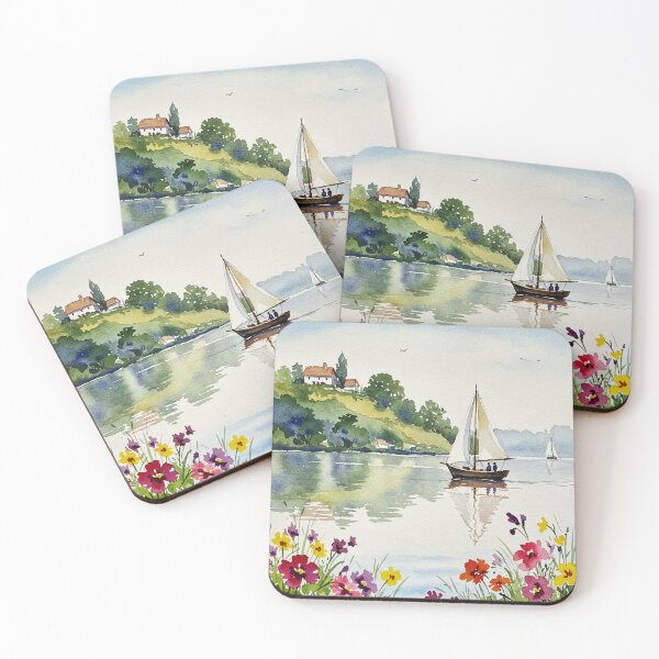 Item preview, Sailboat on a quiet lake designed and sold by Design4uStudio.