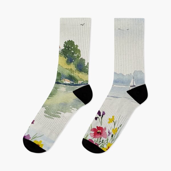 Item preview, Sailboat on a quiet lake designed and sold by Design4uStudio.