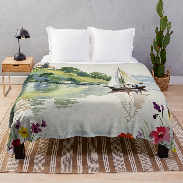 Item preview, Sailboat on a quiet lake designed and sold by Design4uStudio.