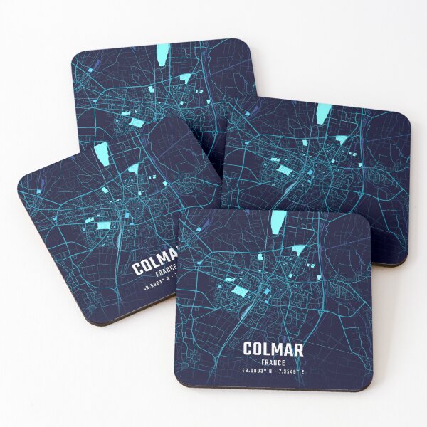 Item preview, Colmar Midnight City Map designed and sold by HomeLivingCo.