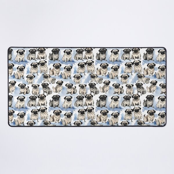 Item preview, Cute Pug Dog Seamless Cartoon Pattern designed and sold by Dream Garden.