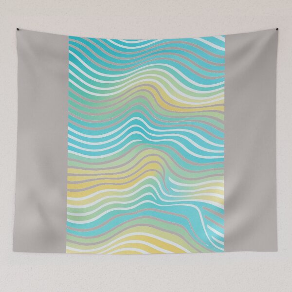 Item preview, Retro Pastel Wave T-Shirt – Aesthetic Ocean Vibes Tee designed and sold by KDesignCrafts.