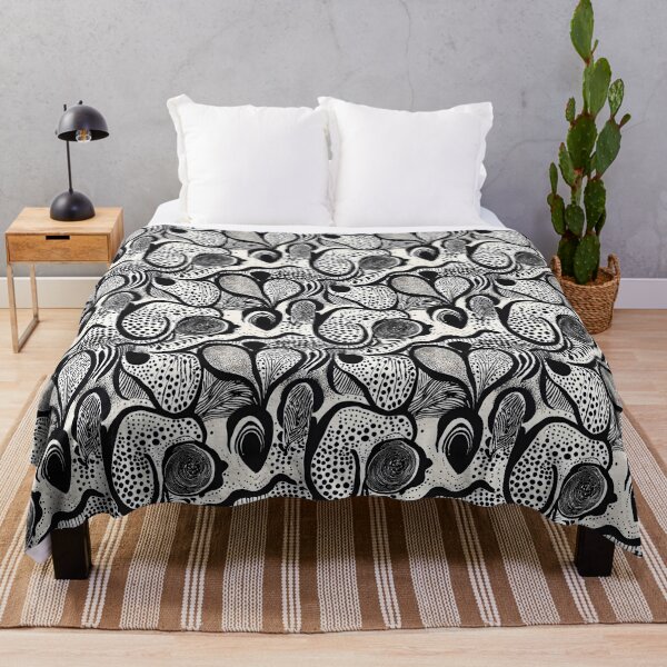 Item preview, Black & White Organic Shapes Modern Pattern designed and sold by Dream Garden.