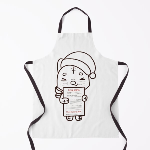 Item preview, A cute cat holding a letter for Santa Claus, Christmas coloring page designed and sold by IrinaCuteLab.
