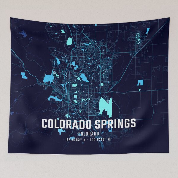 Item preview, Colorado Springs Midnight City Map designed and sold by HomeLivingCo.
