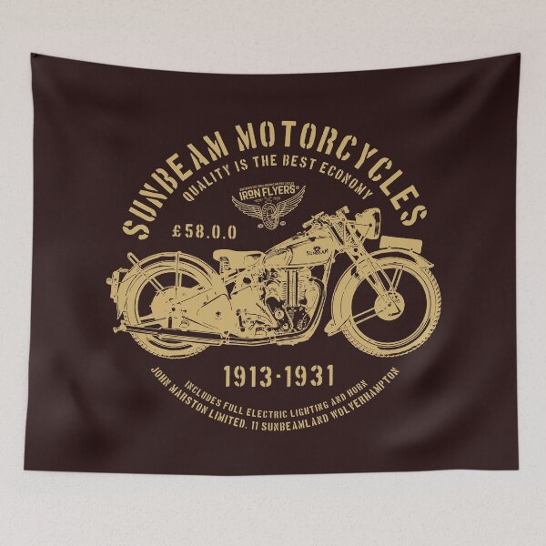 Item preview, Sunbeam Motorcycles. Classic Black and Gold. designed and sold by IronFlyers.