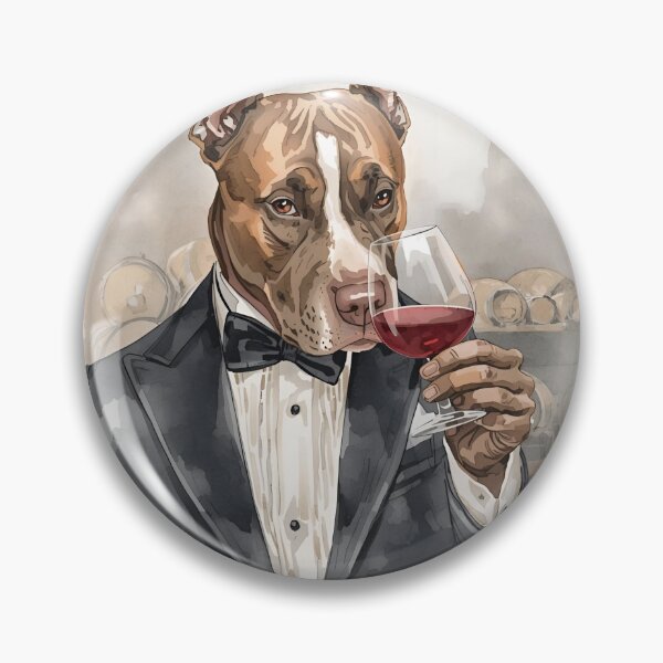 Item preview, Staffy Velvet & Vino | Funny Dog Wine Lover Gift designed and sold by Pixels & Paws.