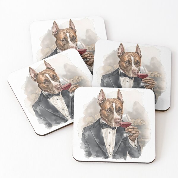 Item preview, Staffy Velvet & Vino | Funny Dog Wine Lover Gift designed and sold by Pixels & Paws.