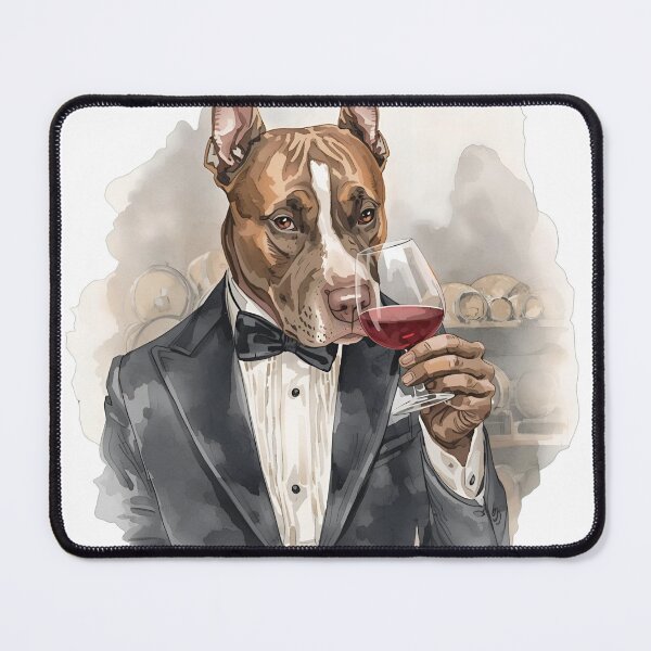 Item preview, Staffy Velvet & Vino | Funny Dog Wine Lover Gift designed and sold by Pixels & Paws.