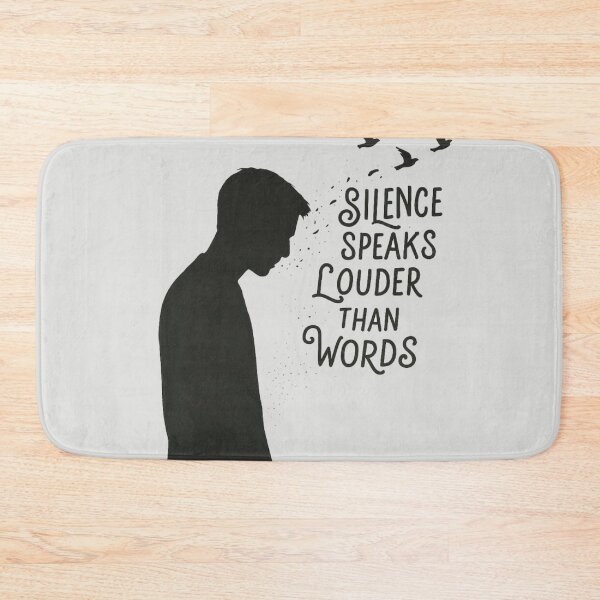 Item preview, Silence Speaks Louder T-Shirt – Emotional Minimalist Quote Tee designed and sold by KDesignCrafts.