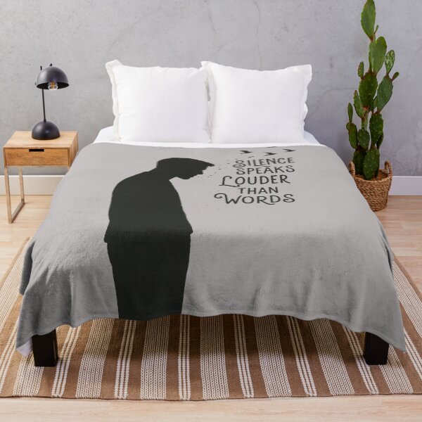 Item preview, Silence Speaks Louder T-Shirt – Emotional Minimalist Quote Tee designed and sold by KDesignCrafts.