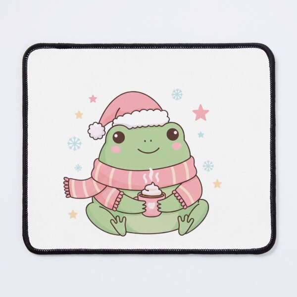 Item preview, Kawaii Frog Christmas Hot Cocoa Sticker - Cozy Holiday Cute designed and sold by Whimsical Pages.