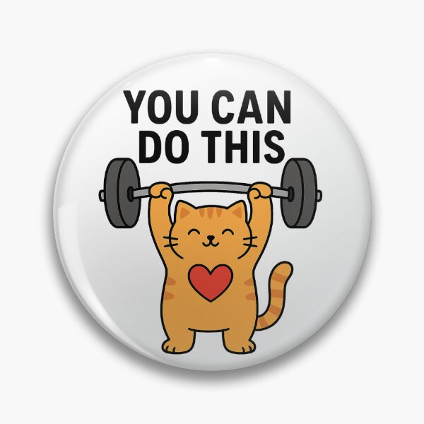 Item preview, You Can Do This Gym Cat | Cute Fitness Design designed and sold by YesArtCreative.