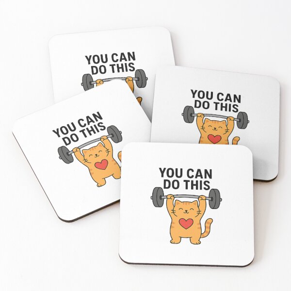 Item preview, You Can Do This Gym Cat | Cute Fitness Design designed and sold by YesArtCreative.