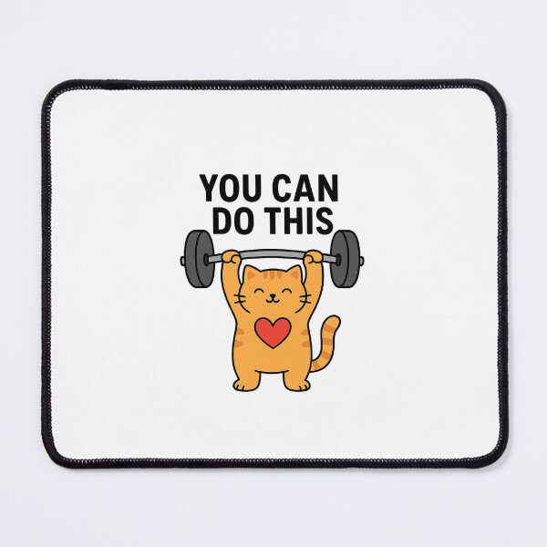Item preview, You Can Do This Gym Cat | Cute Fitness Design designed and sold by YesArtCreative.