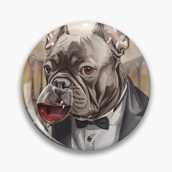 Item preview, French Bulldog Velvet & Vino | Funny Dog Wine Lover Gift designed and sold by Pixels & Paws.