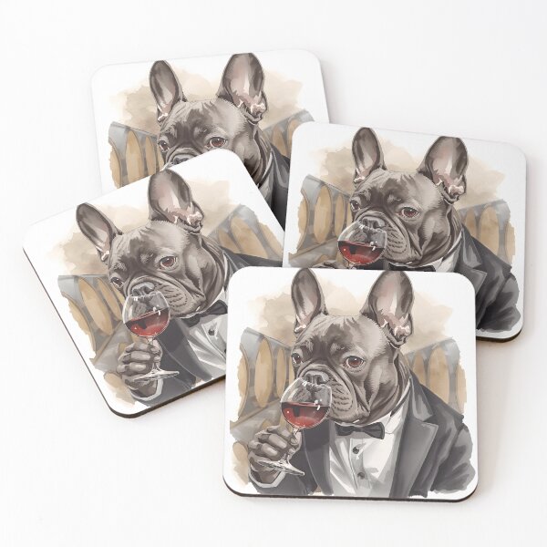 Item preview, French Bulldog Velvet & Vino | Funny Dog Wine Lover Gift designed and sold by Pixels & Paws.