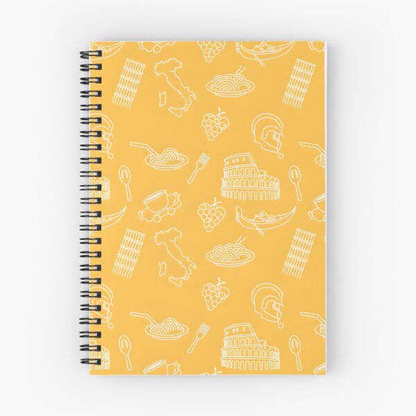 Item preview, Italian Icons Seamless Pattern | Italy Travel & Food Outline Design on Yellow designed and sold by ralucasilvia87.