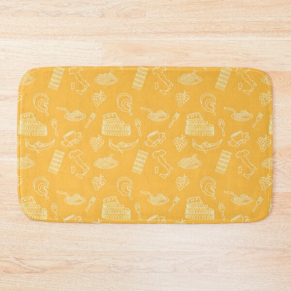 Item preview, Italian Icons Seamless Pattern | Italy Travel & Food Outline Design on Yellow designed and sold by ralucasilvia87.