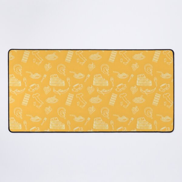 Item preview, Italian Icons Seamless Pattern | Italy Travel & Food Outline Design on Yellow designed and sold by ralucasilvia87.