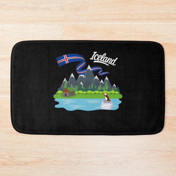 Aperçu de l'œuvre J'aime l'Islande - Timbre Islande - Cadeaux amusants pour les passionnés de l'Islande créée et vendue par iX-Physio.