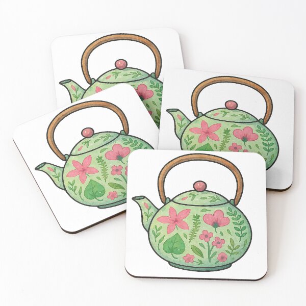 Item preview, Watercolor Floral Teapot Illustration, Tea pot illustration designed and sold by Pacika.