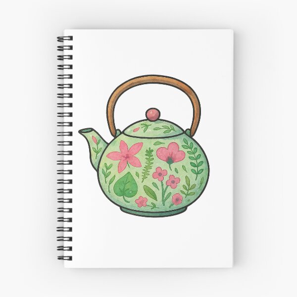 Item preview, Watercolor Floral Teapot Illustration, Tea pot illustration designed and sold by Pacika.