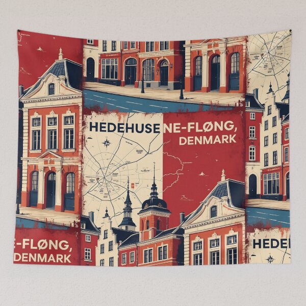 Item preview, Hedehusene Flong Denmark 1950s Vintage Travel Tourism designed and sold by TravelersGems.