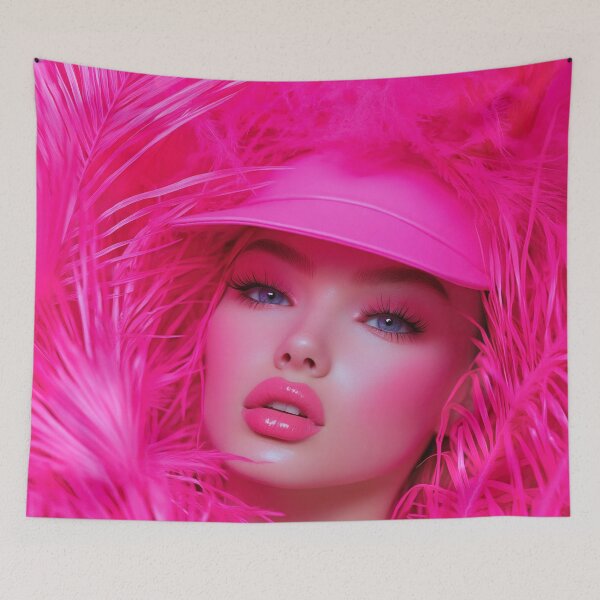 Item preview, Bold beauty in vibrant pink attire designed and sold by anytka.