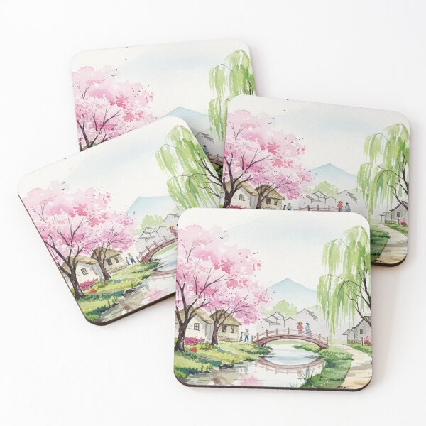 Item preview, Japanese-style rural landscape designed and sold by Design4uStudio.