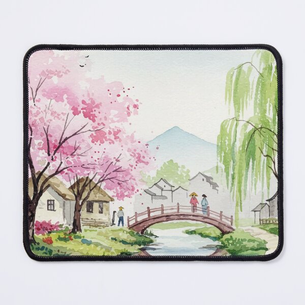 Item preview, Japanese-style rural landscape designed and sold by Design4uStudio.
