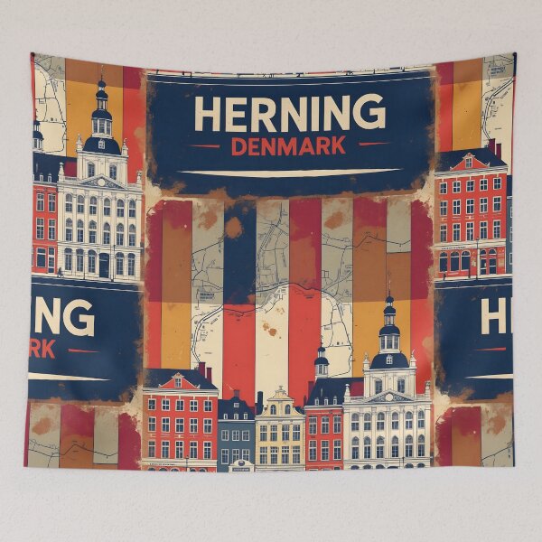 Item preview, Herning Denmark 1950s Vintage Travel Tourism designed and sold by TravelersGems.