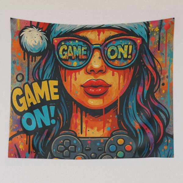 Artikelvorschau, Gaming Girl – Game On Graffiti Art entworfen und verkauft von LiLeDesigns.