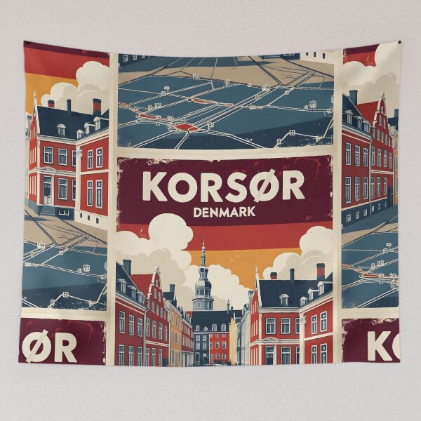 Item preview, Korsor Denmark 1950s Vintage Travel Tourism designed and sold by TravelersGems.