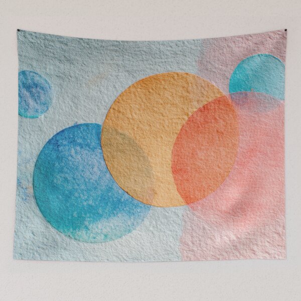 Item preview, Vibrant circles on soft bg designed and sold by anytka.