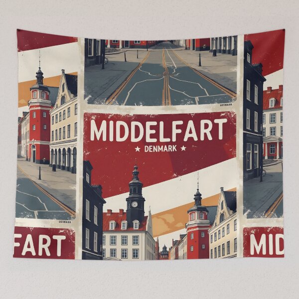 Item preview, Middelfart Denmark 1950s Vintage Travel Tourism designed and sold by TravelersGems.