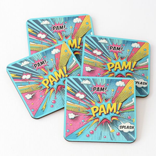 Item preview, Colorful pop art design with onomatopoeia BAM WOW PAF  designed and sold by BCA Collection.