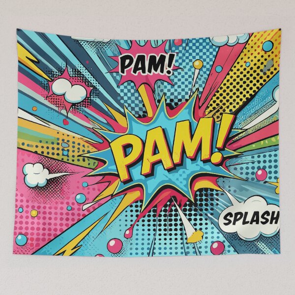 Item preview, Colorful pop art design with onomatopoeia BAM WOW PAF  designed and sold by BCA Collection.