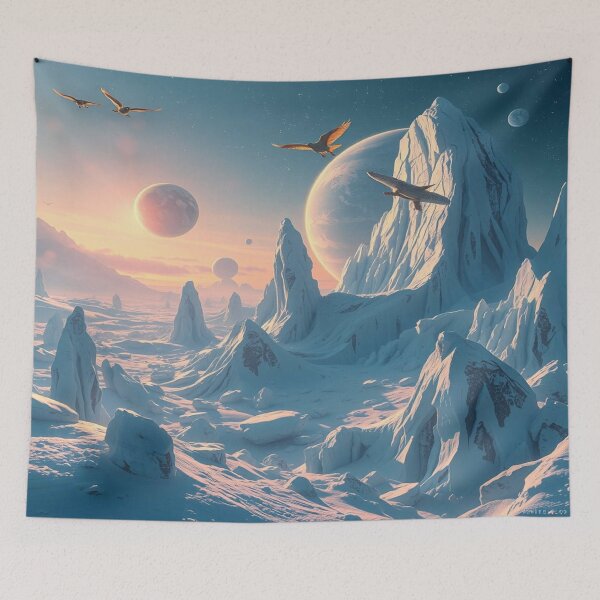 Item preview, Surreal Winter Dreamscape - Cosmic Lights & Fantasy Vibes designed and sold by FotoworldEdel.