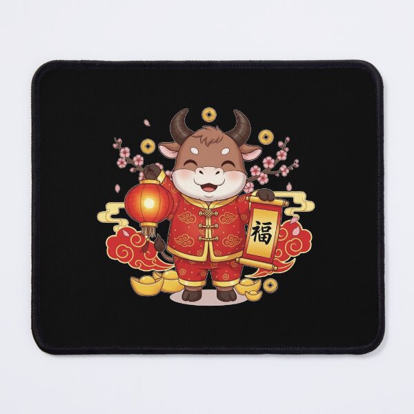 Item preview, Auspicious Ox New Year Joy designed and sold by ZodiacWonders.