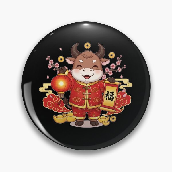 Item preview, Auspicious Ox New Year Joy designed and sold by ZodiacWonders.