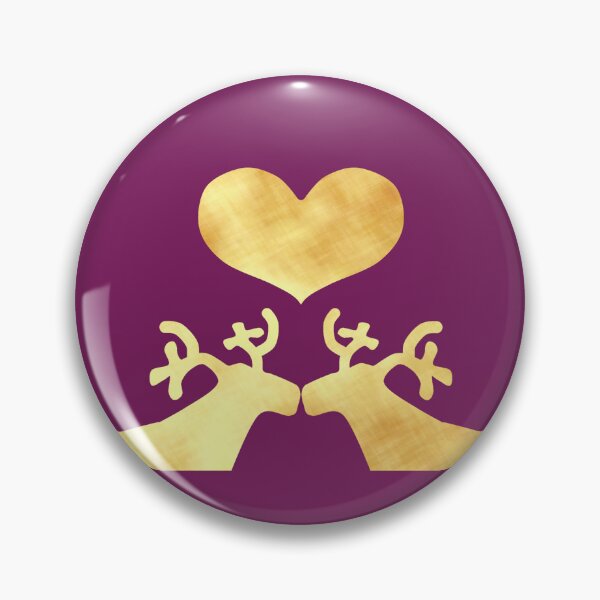 Item preview, Golden Reindeer couple on purple - Calm, Sensory-Friendly designed and sold by CreaTwinkles.