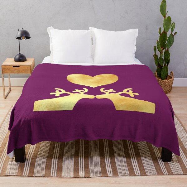 Item preview, Golden Reindeer couple on purple - Calm, Sensory-Friendly designed and sold by CreaTwinkles.