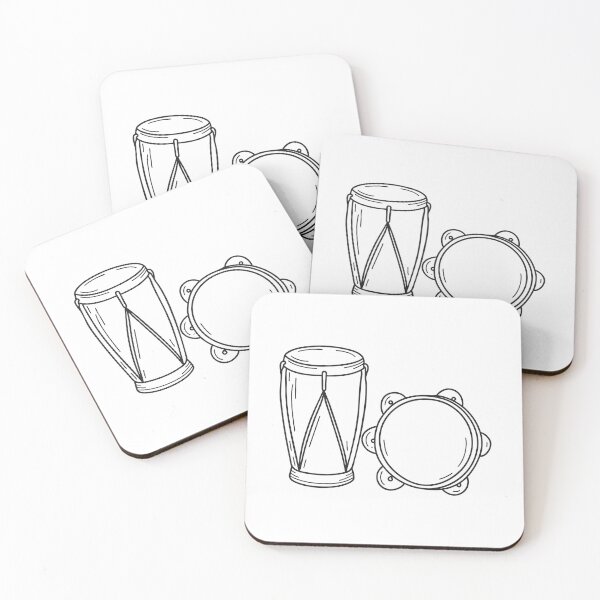 Item preview, A tambourine beside a bongo designed and sold by rasagamastore.
