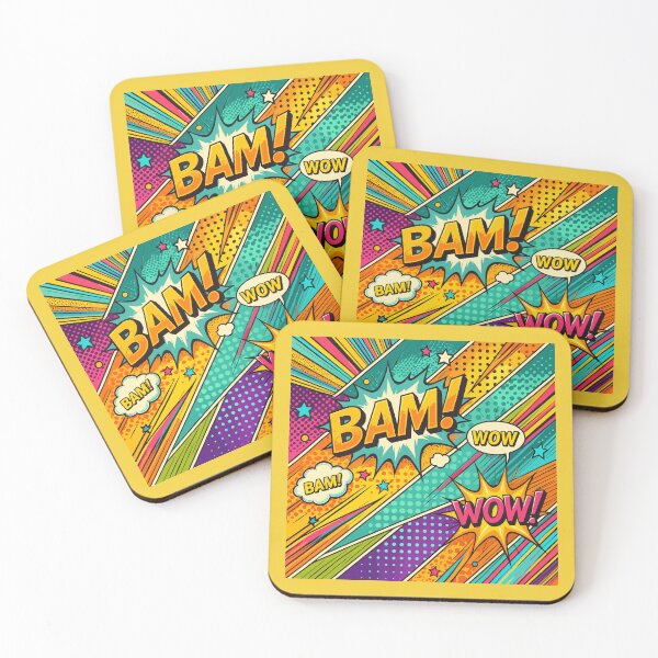 Item preview, Colorful pop art design with onomatopoeia BAM WOW PAF  designed and sold by BCA Collection.