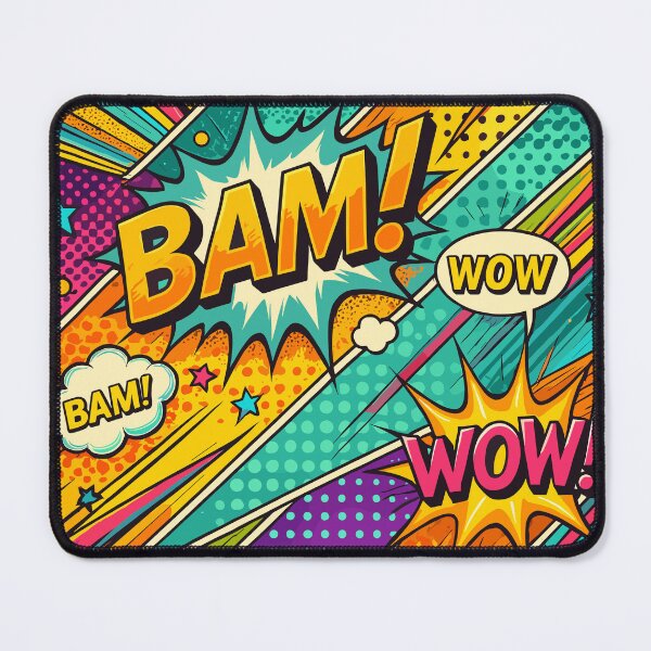 Item preview, Colorful pop art design with onomatopoeia BAM WOW PAF designed and sold by BCA Collection.