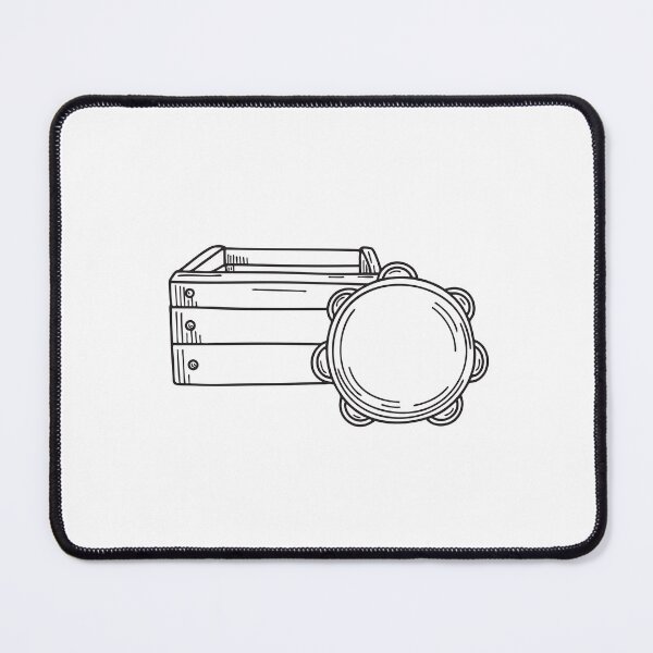Item preview, A tambourine beside a crate of musical items designed and sold by rasagamastore.