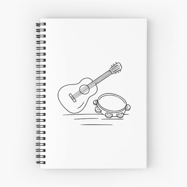 Item preview, A tambourine lying beside a guitar on the floor designed and sold by rasagamastore.