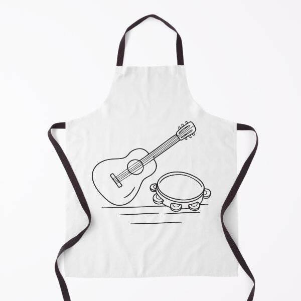 Item preview, A tambourine lying beside a guitar on the floor designed and sold by rasagamastore.
